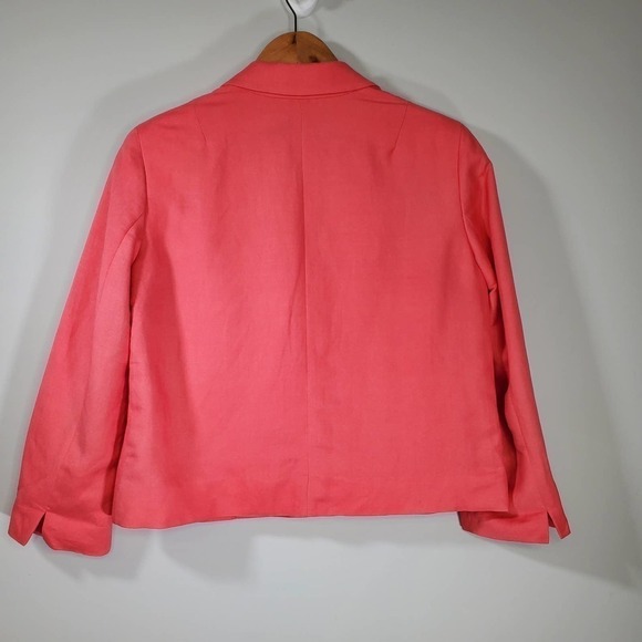 Evan-Picone Petite 2 Button Coral Blazer Jacket Size 8P - Picture 4 of 8